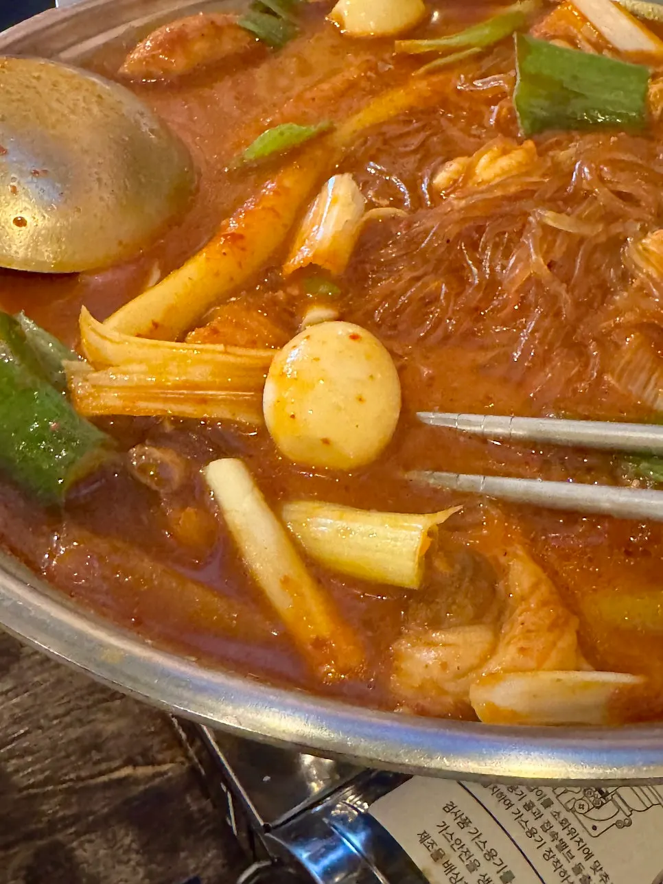 Dakdoritang with rice cake and glass noodles