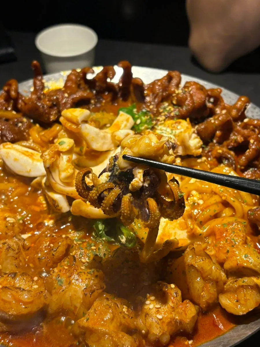Odaebal served with whole cuttlefish