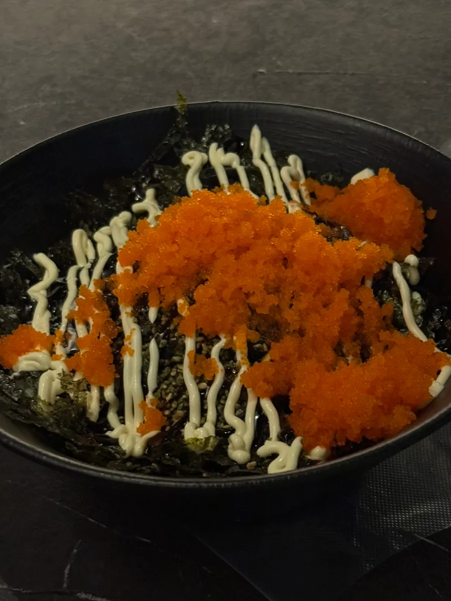 Generous serving of yukhoe shrimp jang-kal bibim