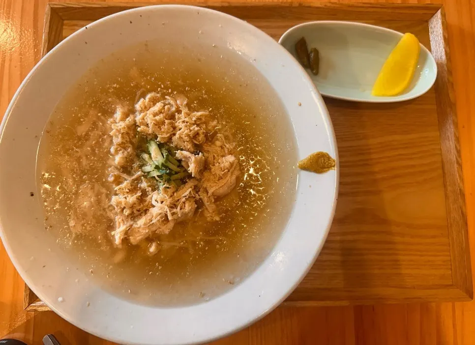 Ordered chogye guksu and cheese donkatsu