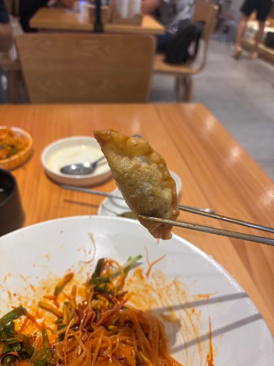 Fried mandu ordered as a side dish