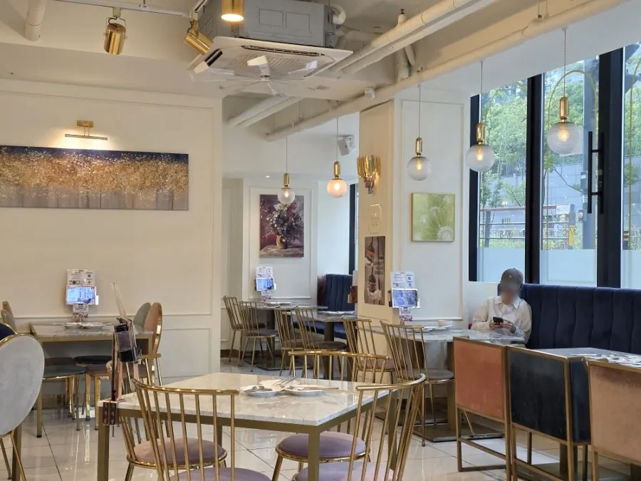 Upscale interior of the restaurant