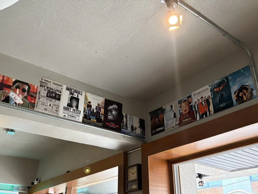 Coffee and baseball items in the café