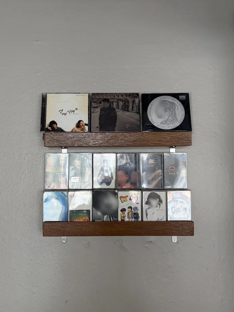 LP, cassette tape, and CD collection