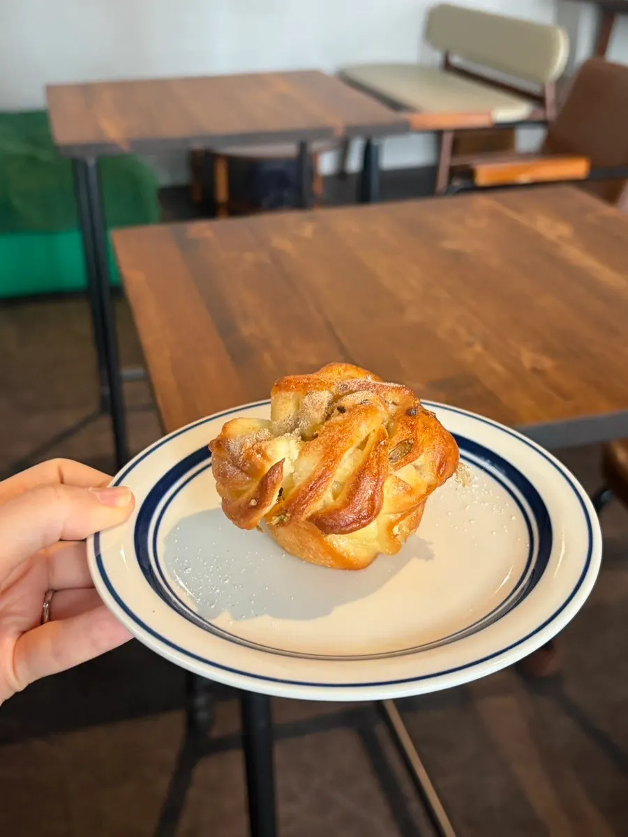 Cardamom bun enjoyed with coffee