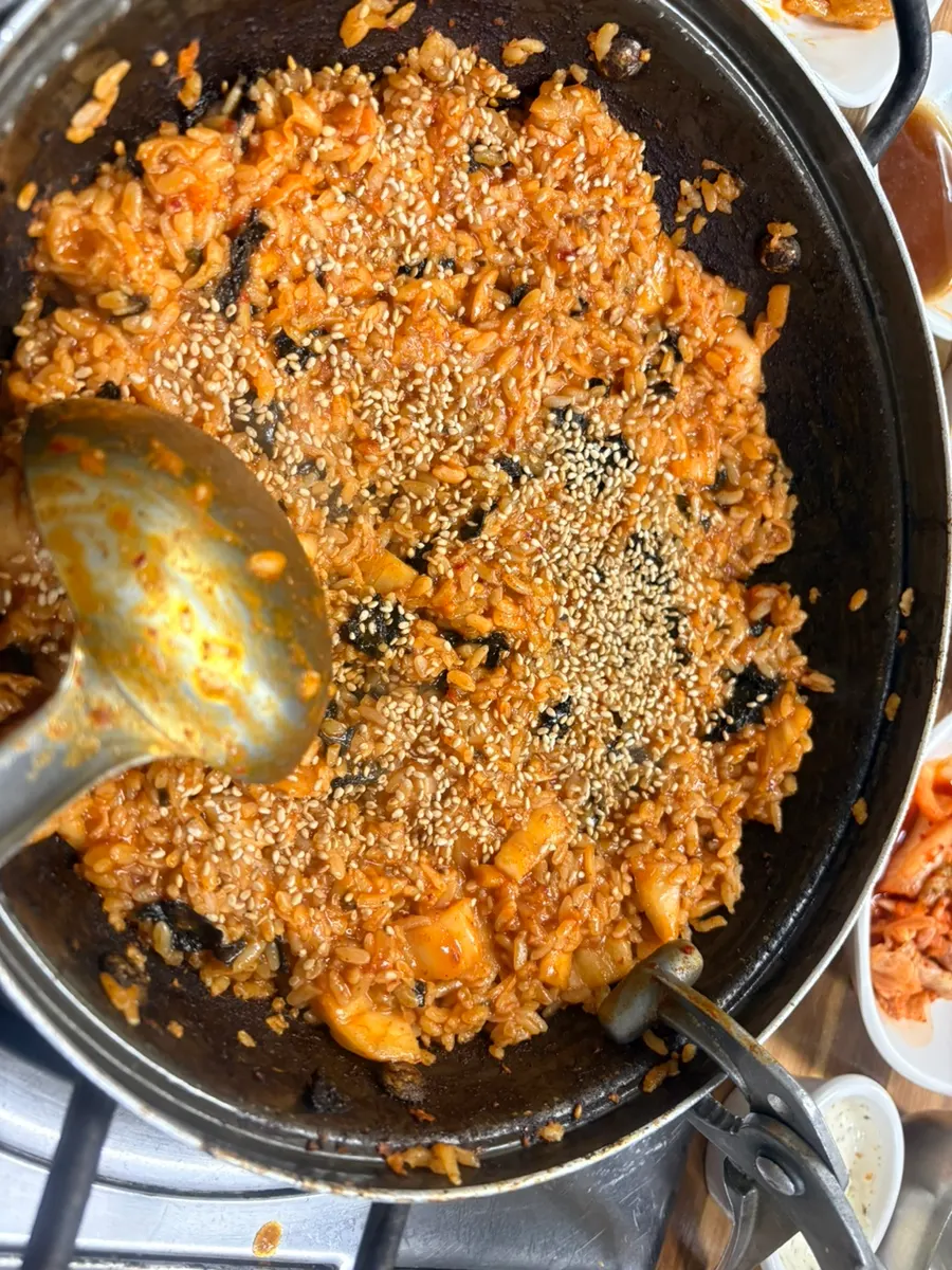 Fried rice cooked in kodari sauce