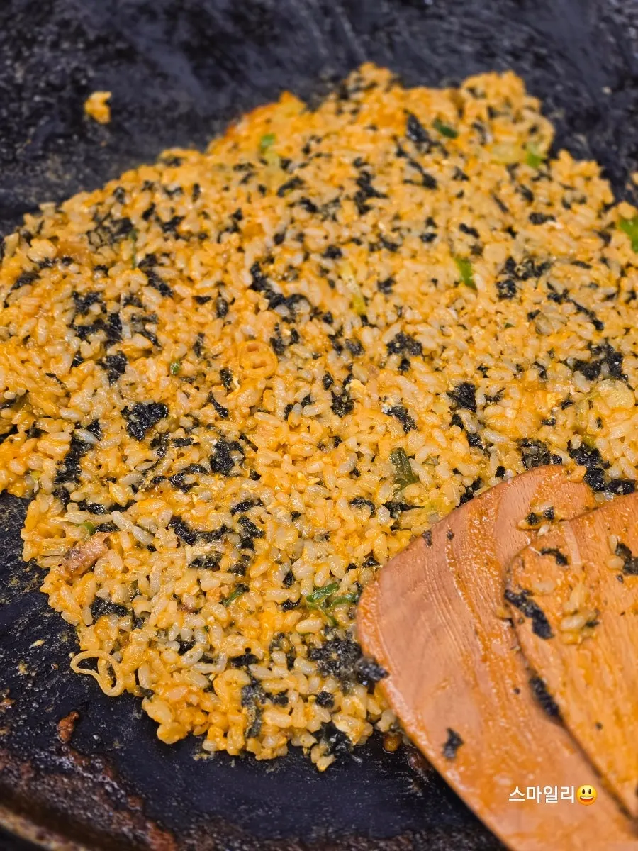 Finished self-made dakdoritang fried rice
