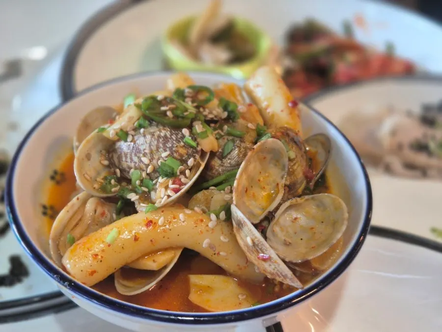 Secret menu dish made with clams and rice cake