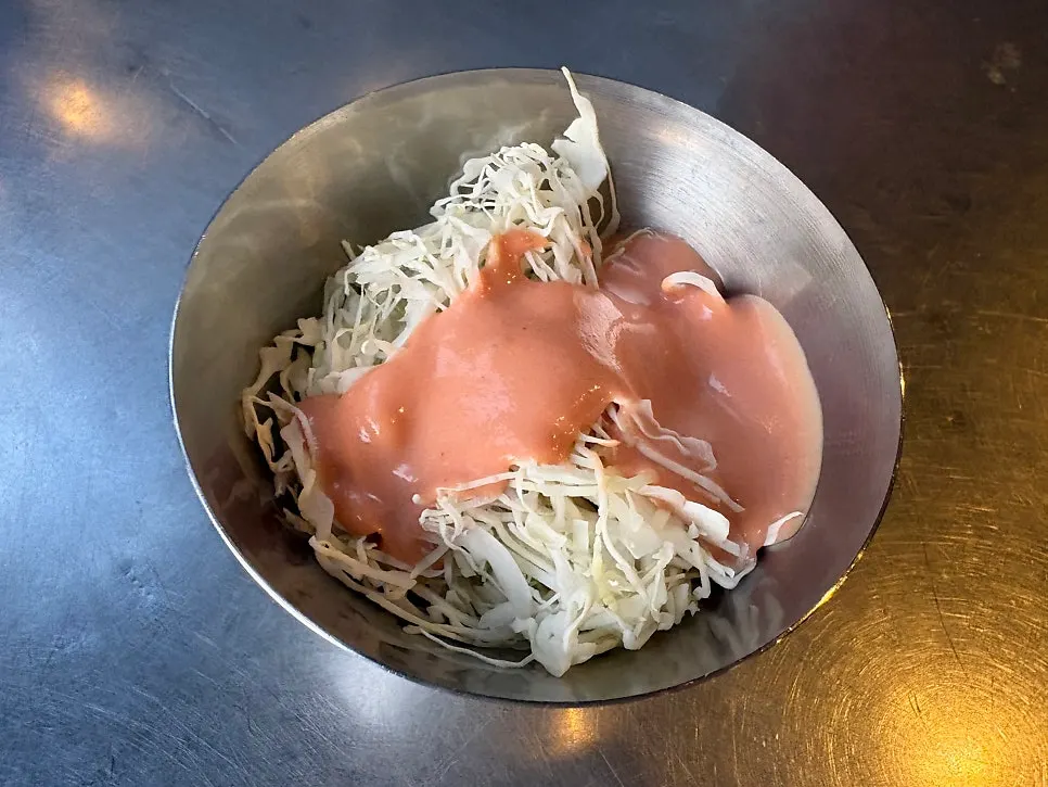 Ordered herbal scorched-rice whole chicken and bibim guksu