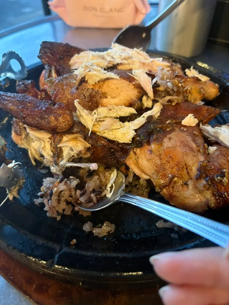 Whole chicken paired with cabbage salad
