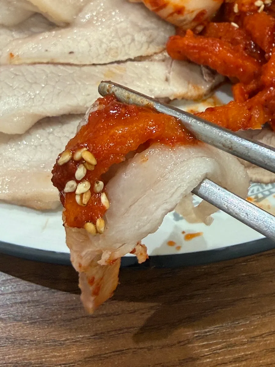 Plate of bossam kimchi side dish