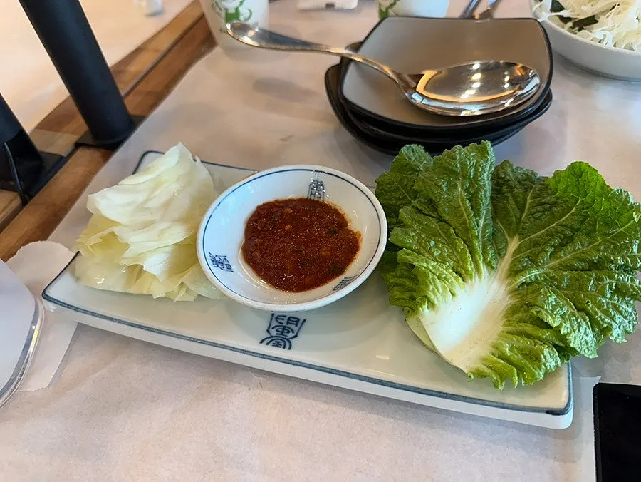 Japchae served as a side dish