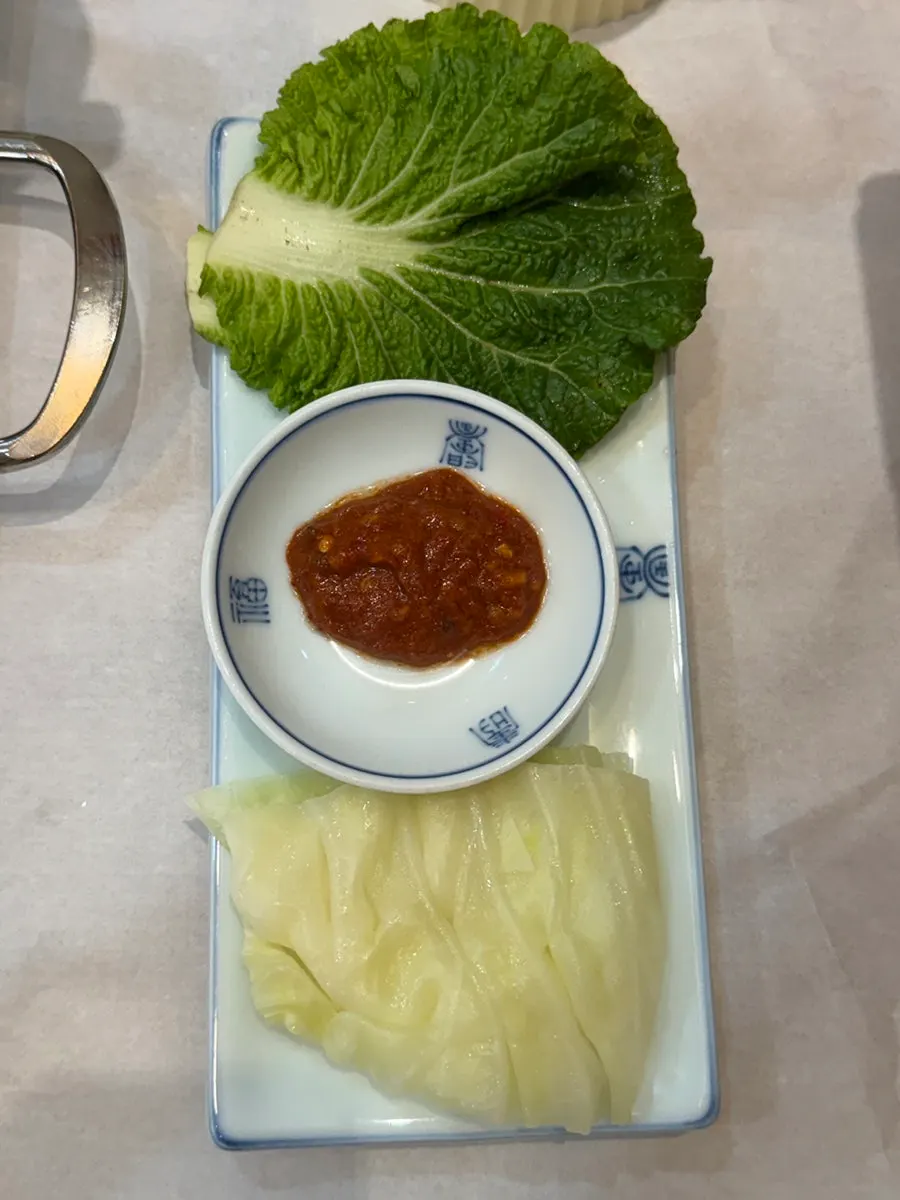 Neatly stored banchan at the self-bar