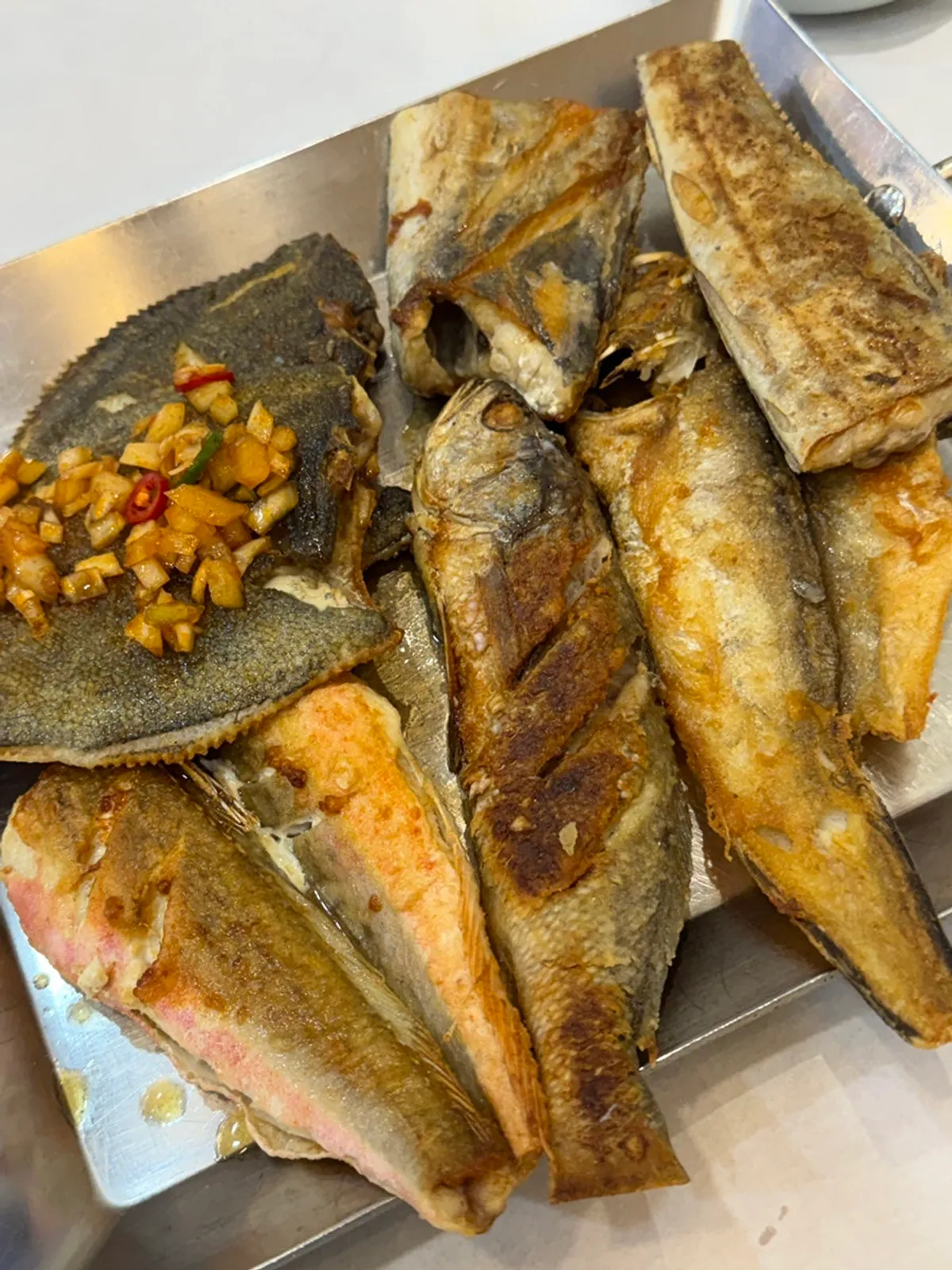 Plate with 5 kinds of seasonal grilled fish
