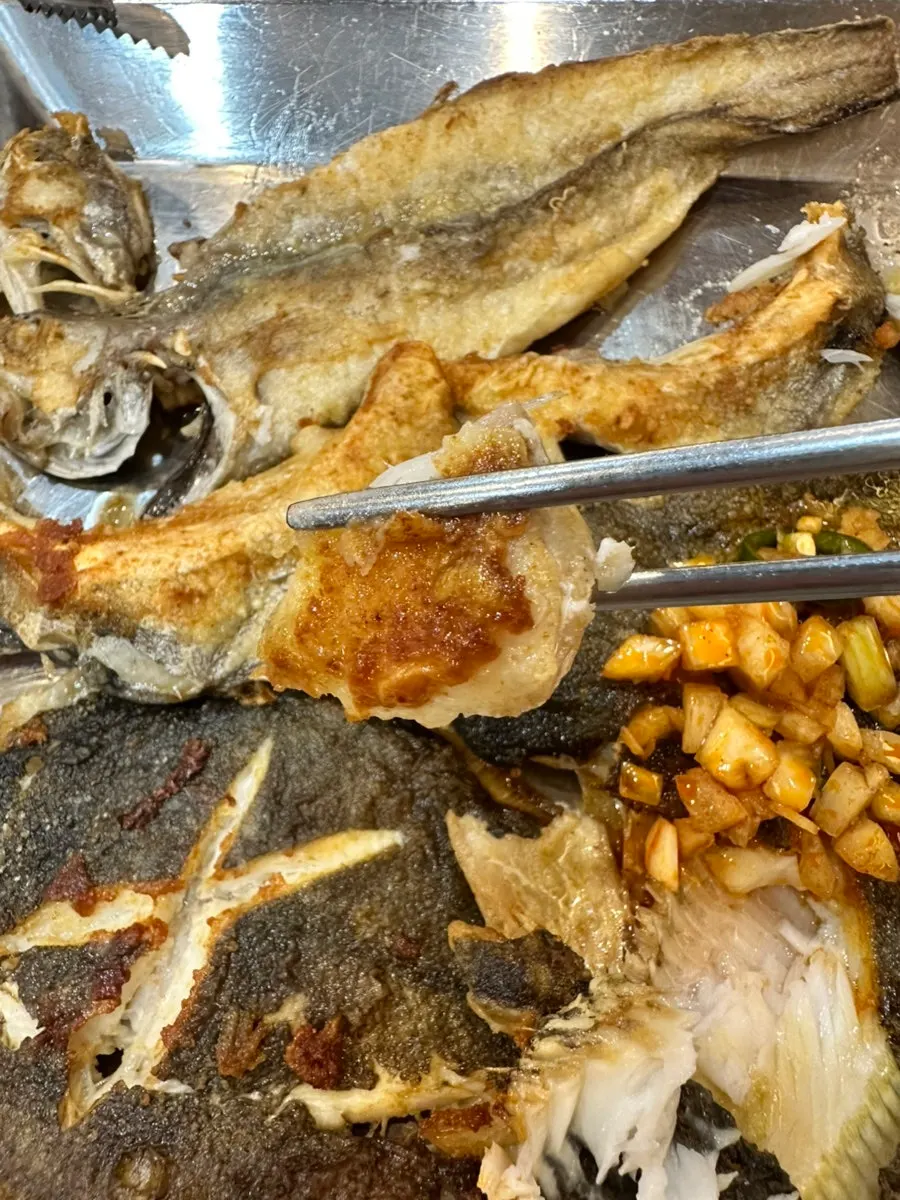 Grilled bottom cod that the writer's parents raved about