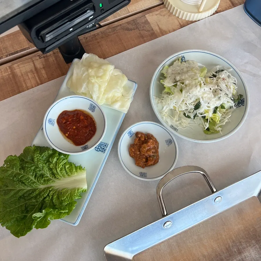 Close-up of tender grilled cod cheek