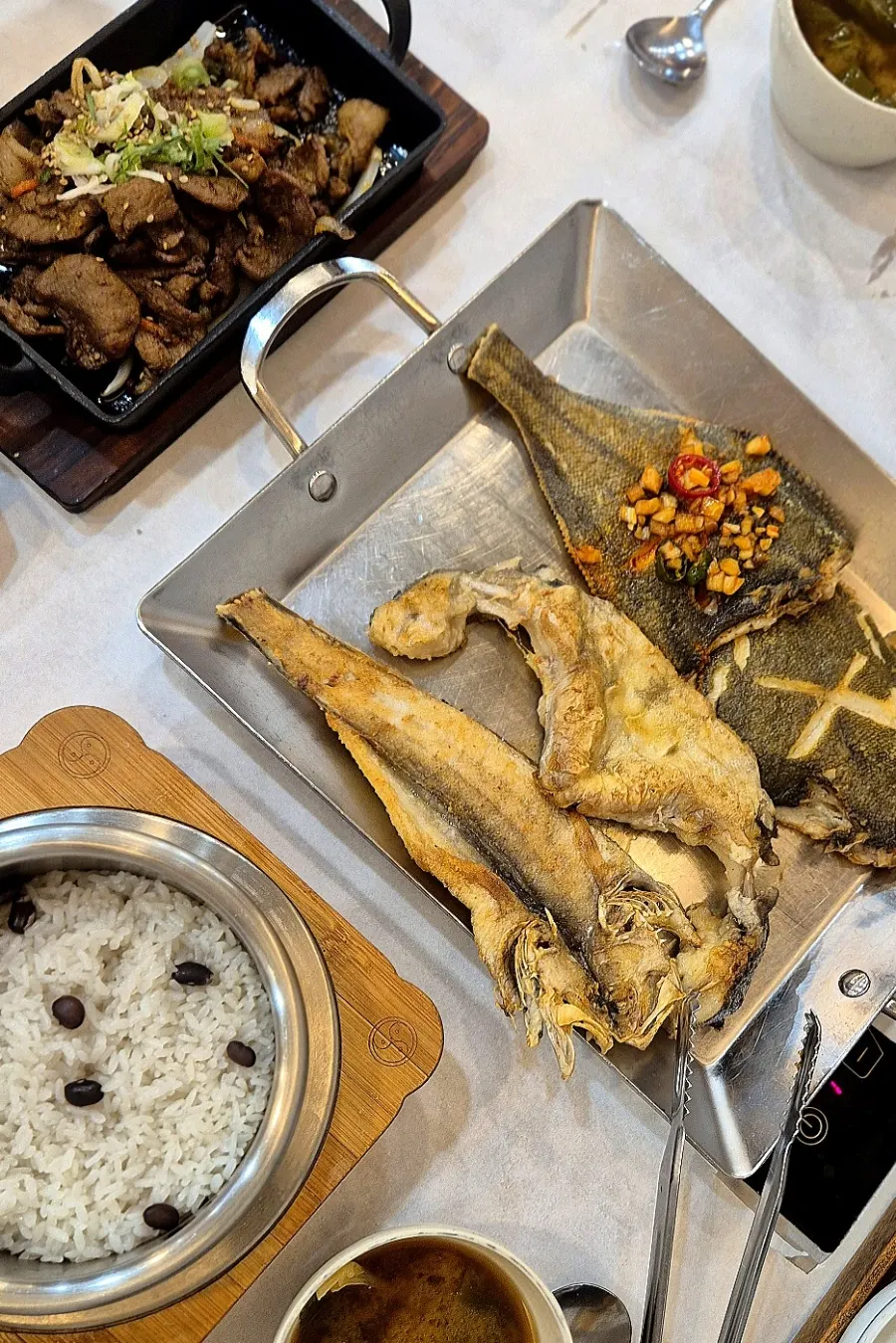 Grilled bulgogi and seasonal grilled fish set for two