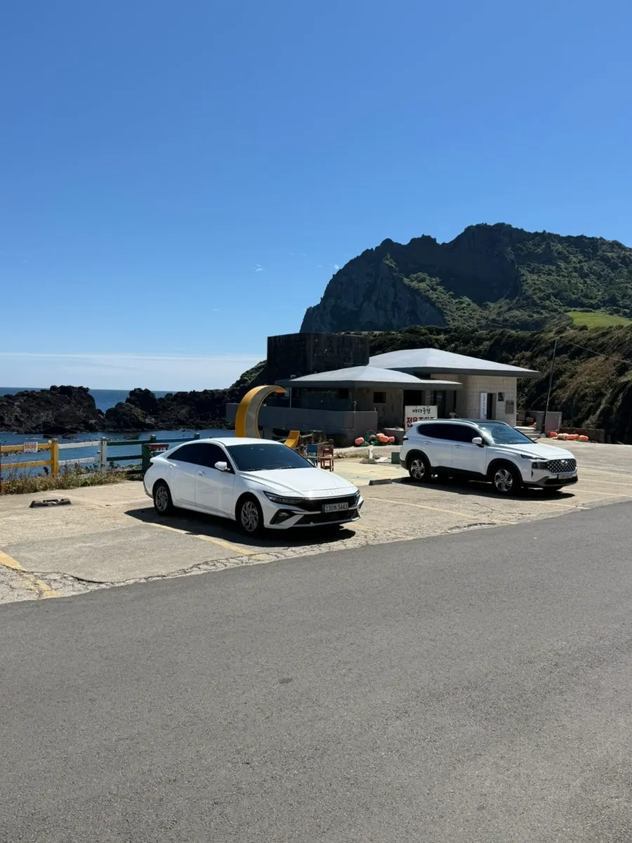 성산바다풍경 주차 공간 전경