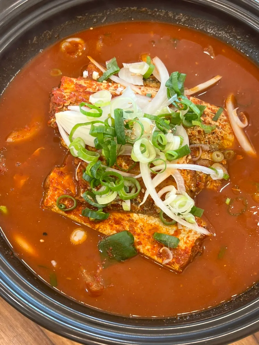 Soy crab served as a side dish