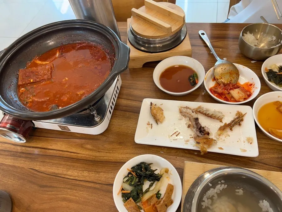 The braised hairtail set meal after finishing