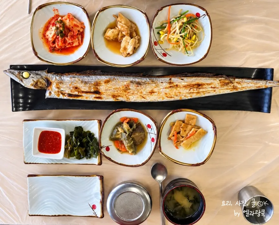 Ordered Bada Punggyeong braise and whole grilled cutlassfish