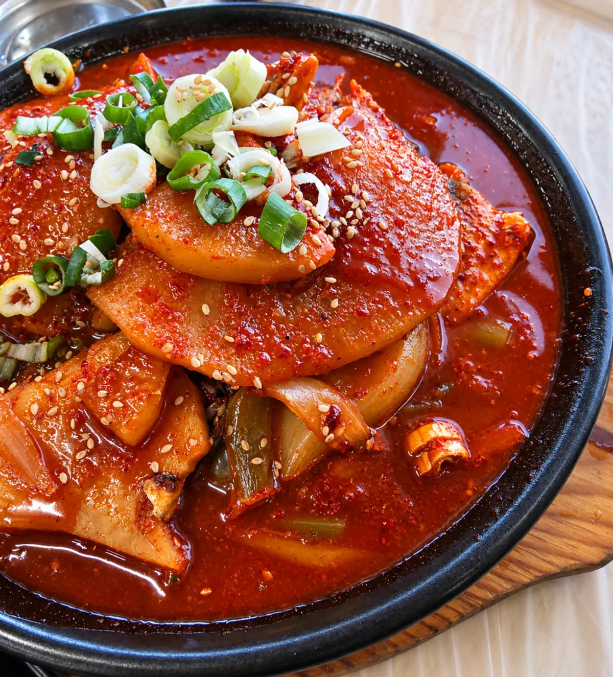Braised cutlassfish at Seongsan Bada Punggyeong with a sea view near Seongsan Ilchulbong