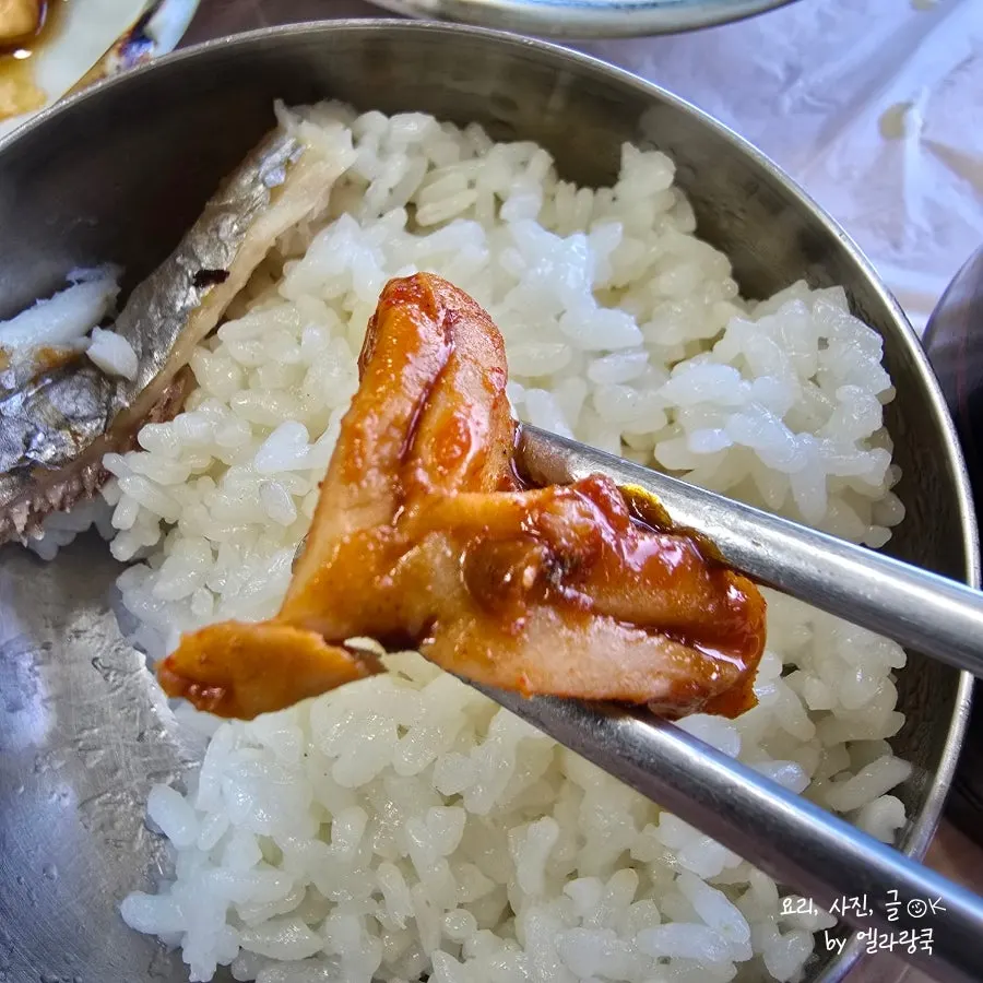 Braised cutlassfish at Seongsan Bada Punggyeong with a sea view near Seongsan Ilchulbong