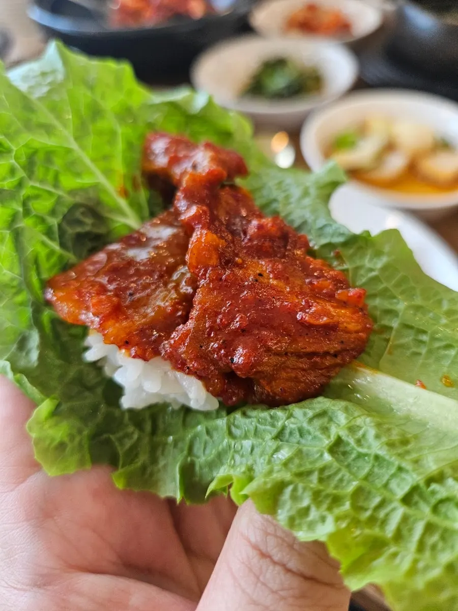흑돼지두루치기 클로즈업