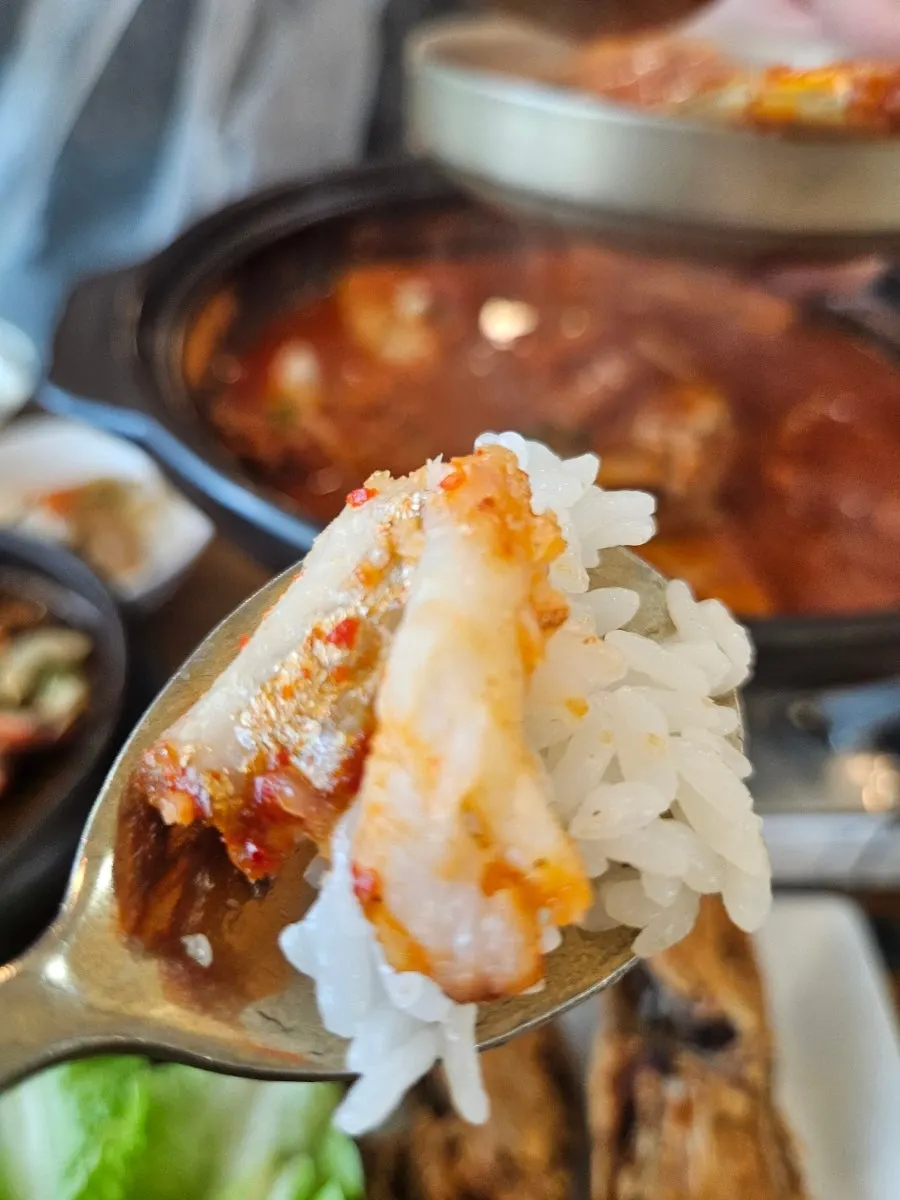 갈치조림 살과 양념 클로즈업