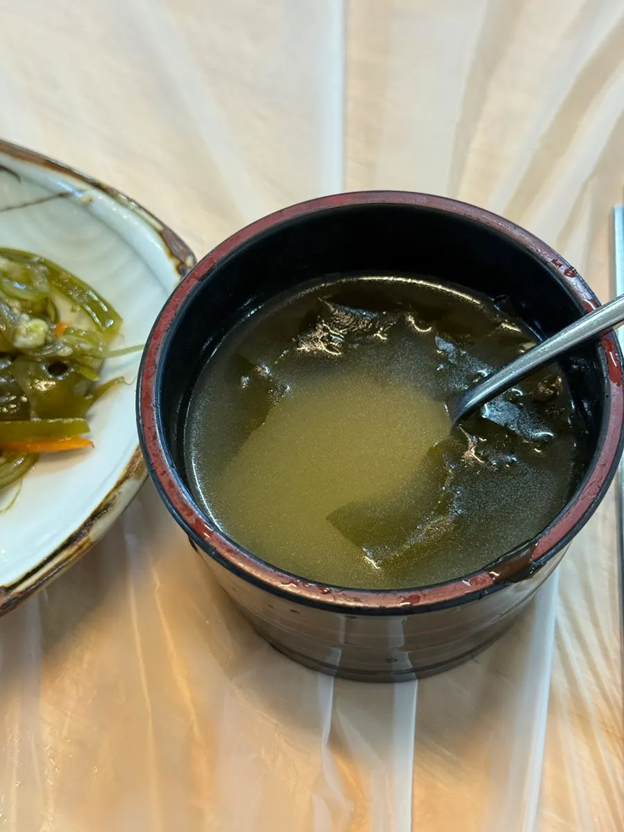 Unlimited self-serve seaweed soup