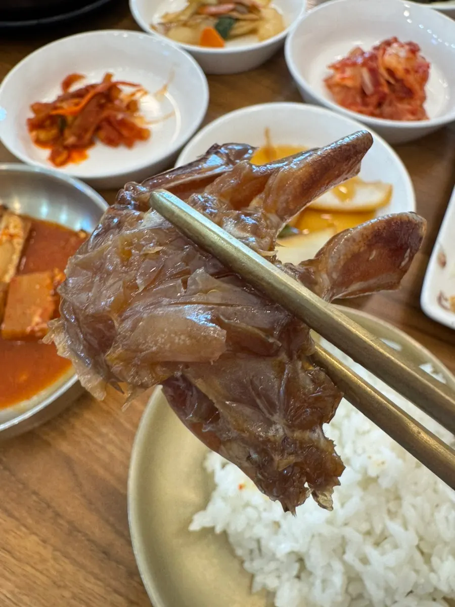Soy marinated crab packed full of meat at Jejurowoon Cheonghaewon