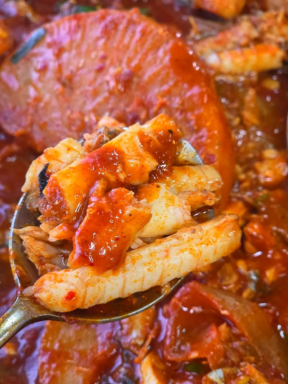 Fish mixed braise served with rice