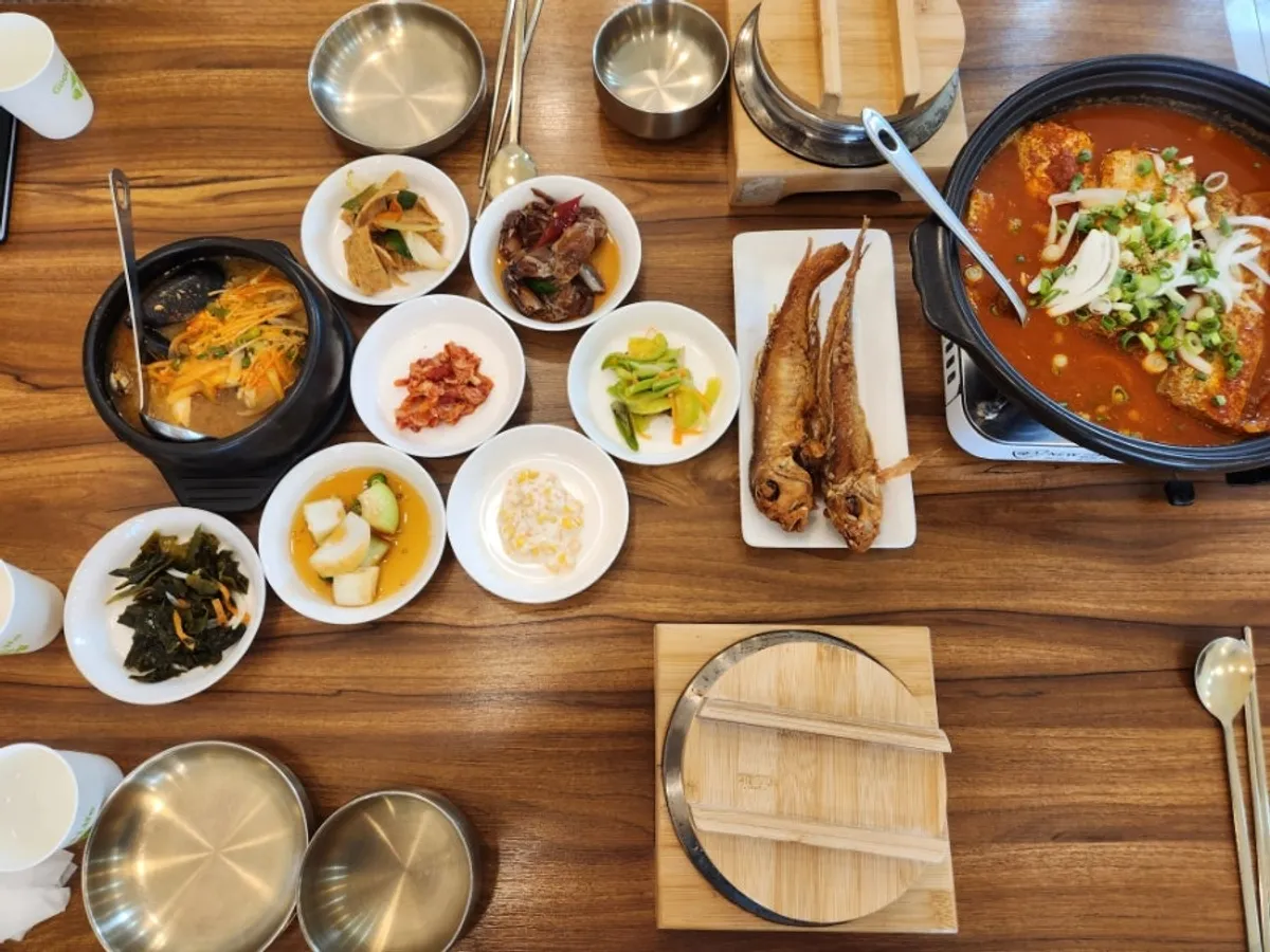 A세트 2인분 한상 떼샷