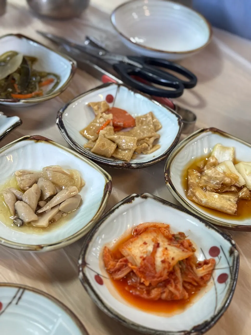 Side dish spread at Seongsan Bada Punggyeong