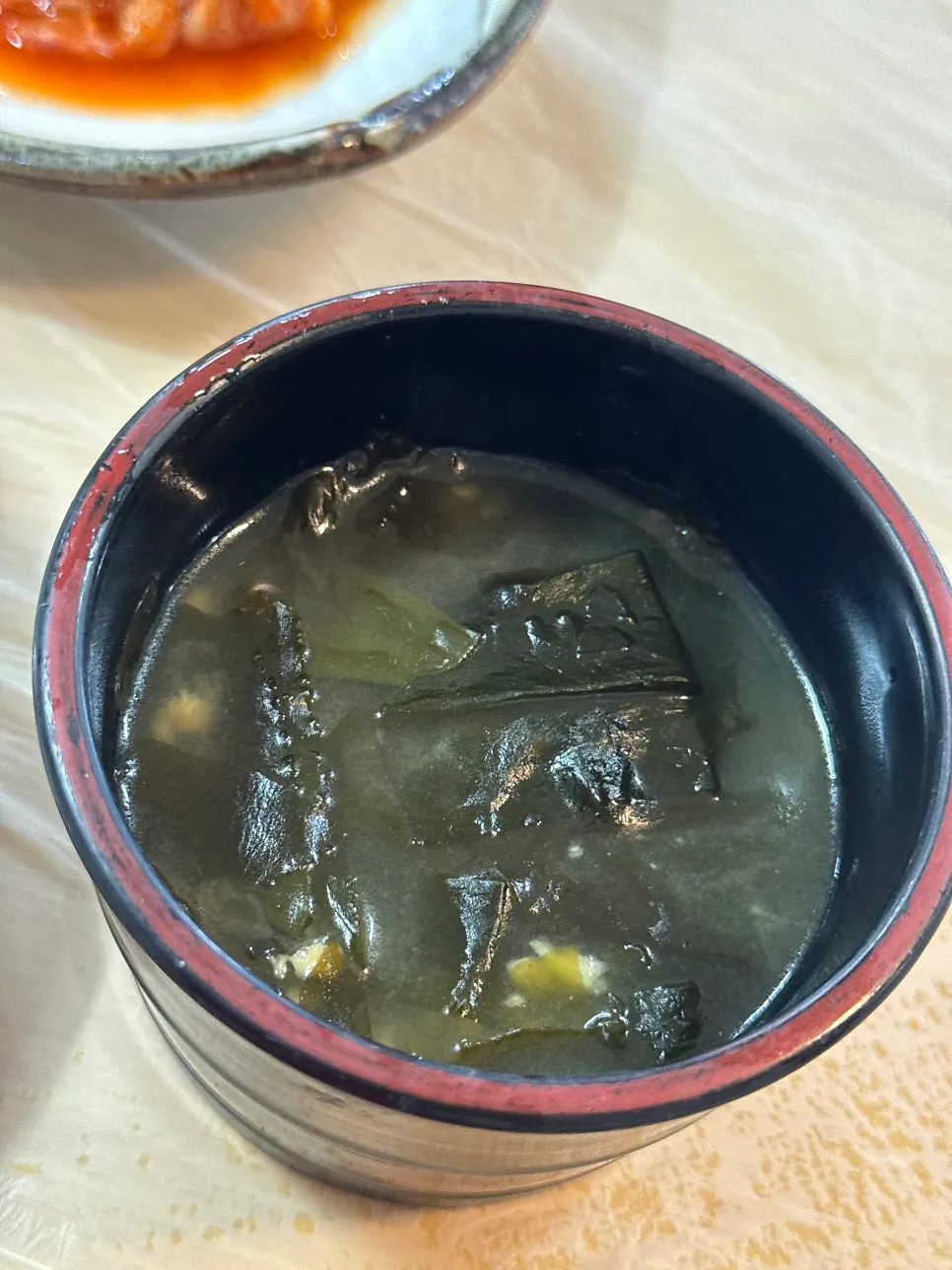 Seaweed soup served as a default side at Seongsan Bada Punggyeong