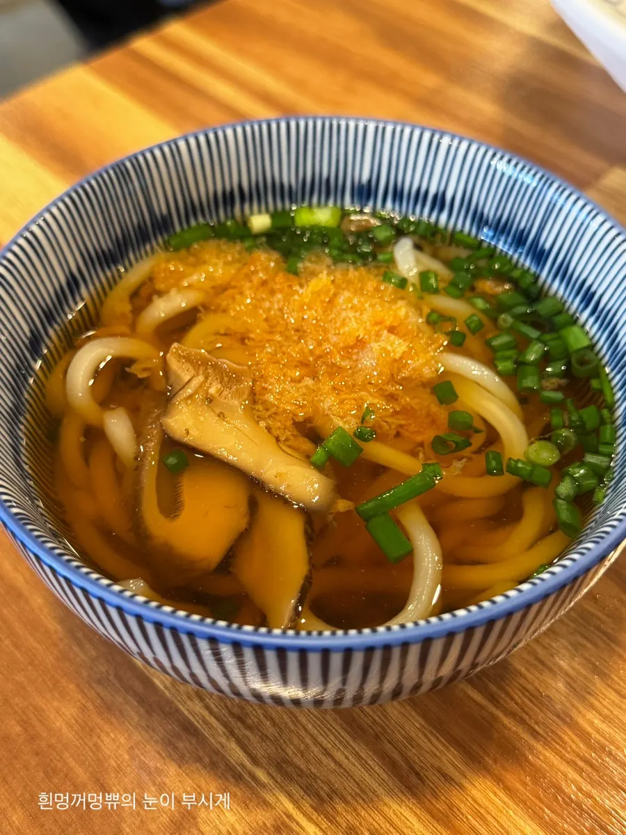 Mini udon served alongside the curry pork cutlet set