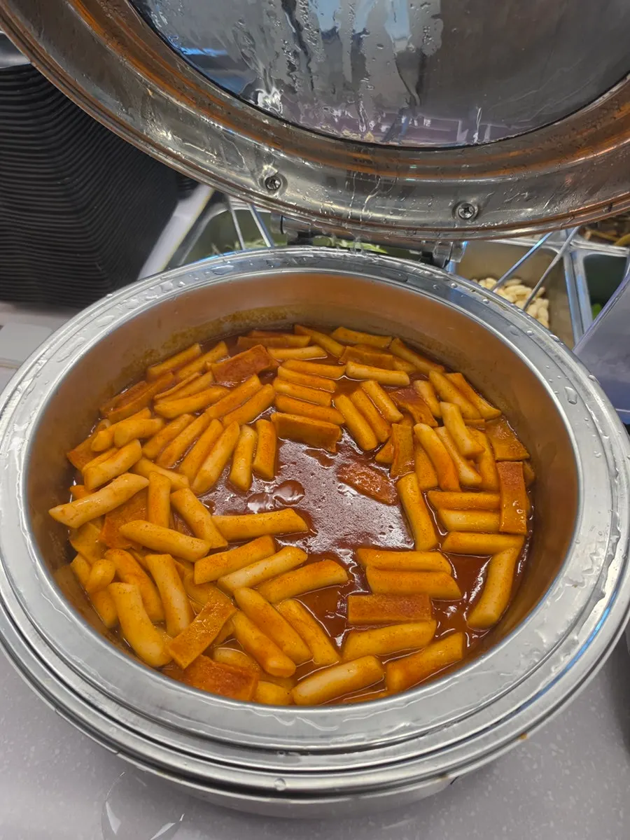 Salad bar enjoyed alongside meat