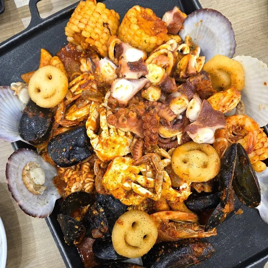 해물한판보일링 중 사이즈 순한맛 한 판