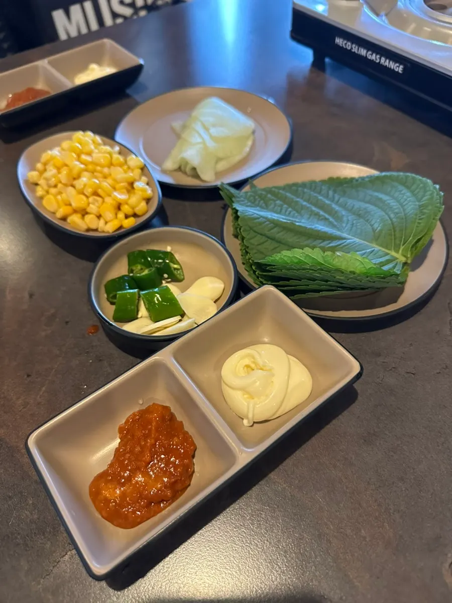 Selection of drinks and side menu items