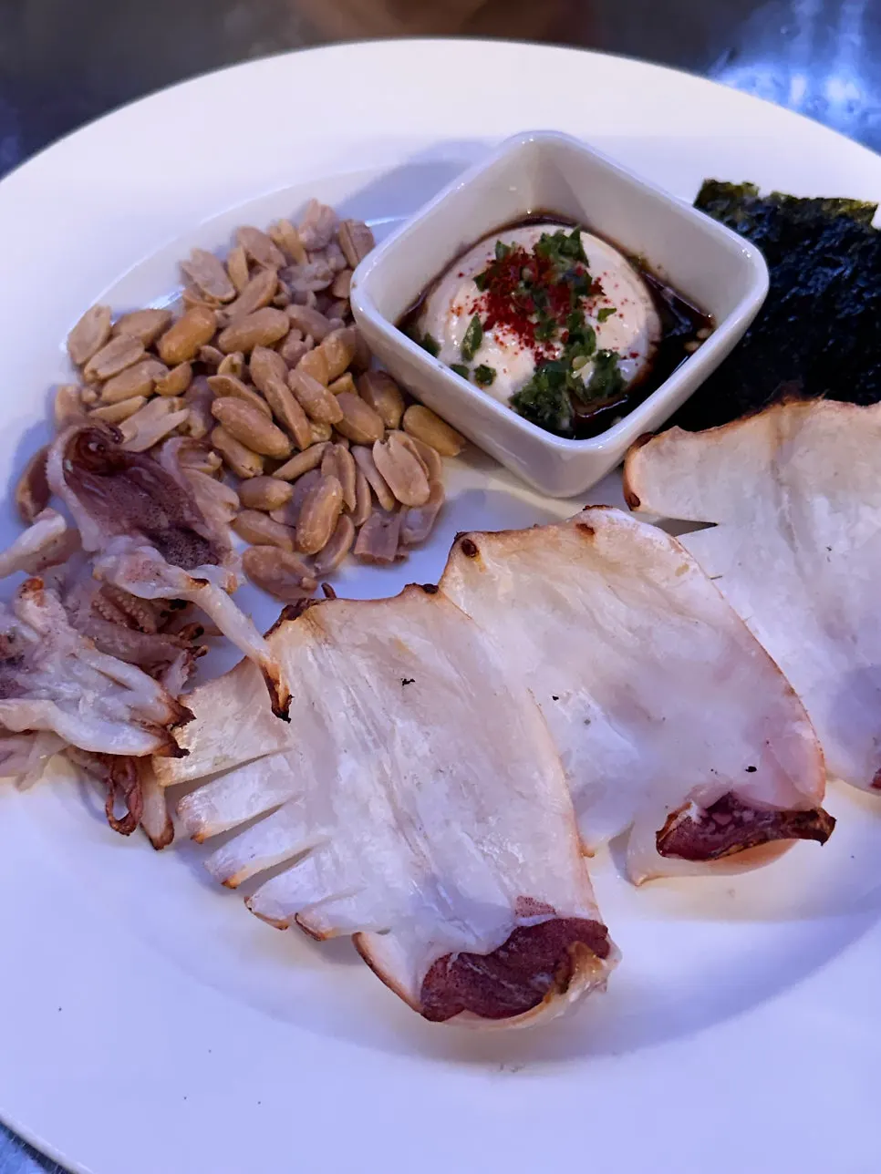 Grilled squid as a clean-tasting accompaniment
