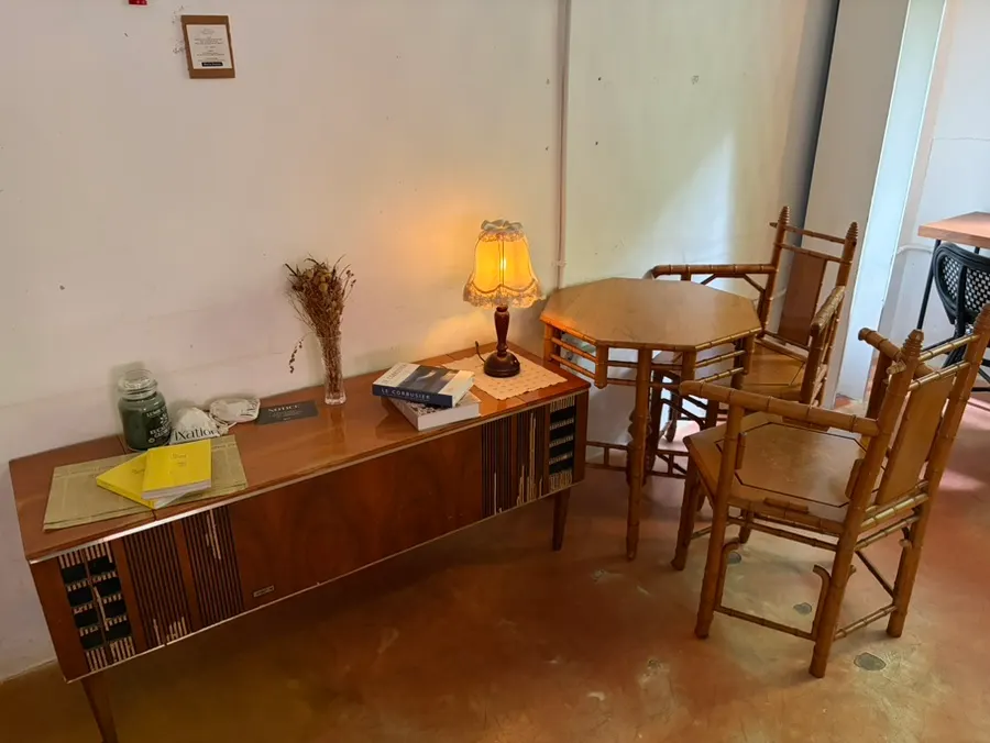 Wood-toned interior of 5to7