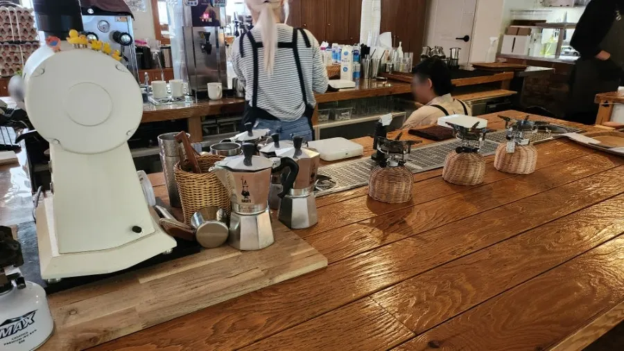 Open kitchen of 5to7 Seongsu Main Branch being prepped before opening