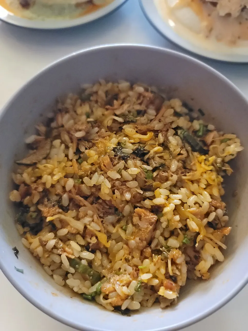 Braised pork rice bowl and bao combination