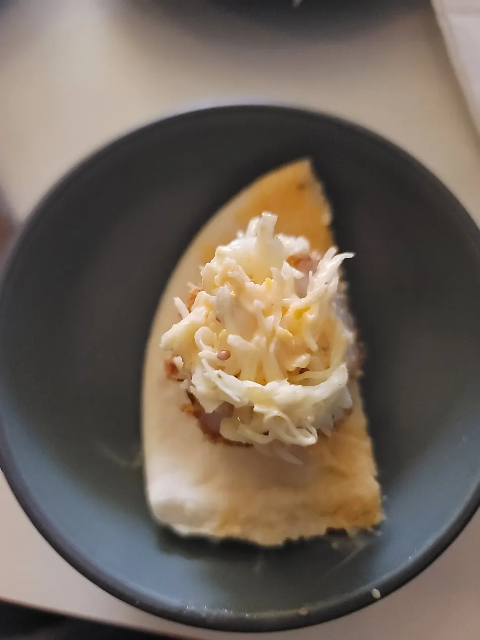 Shrimp bao cut with a knife