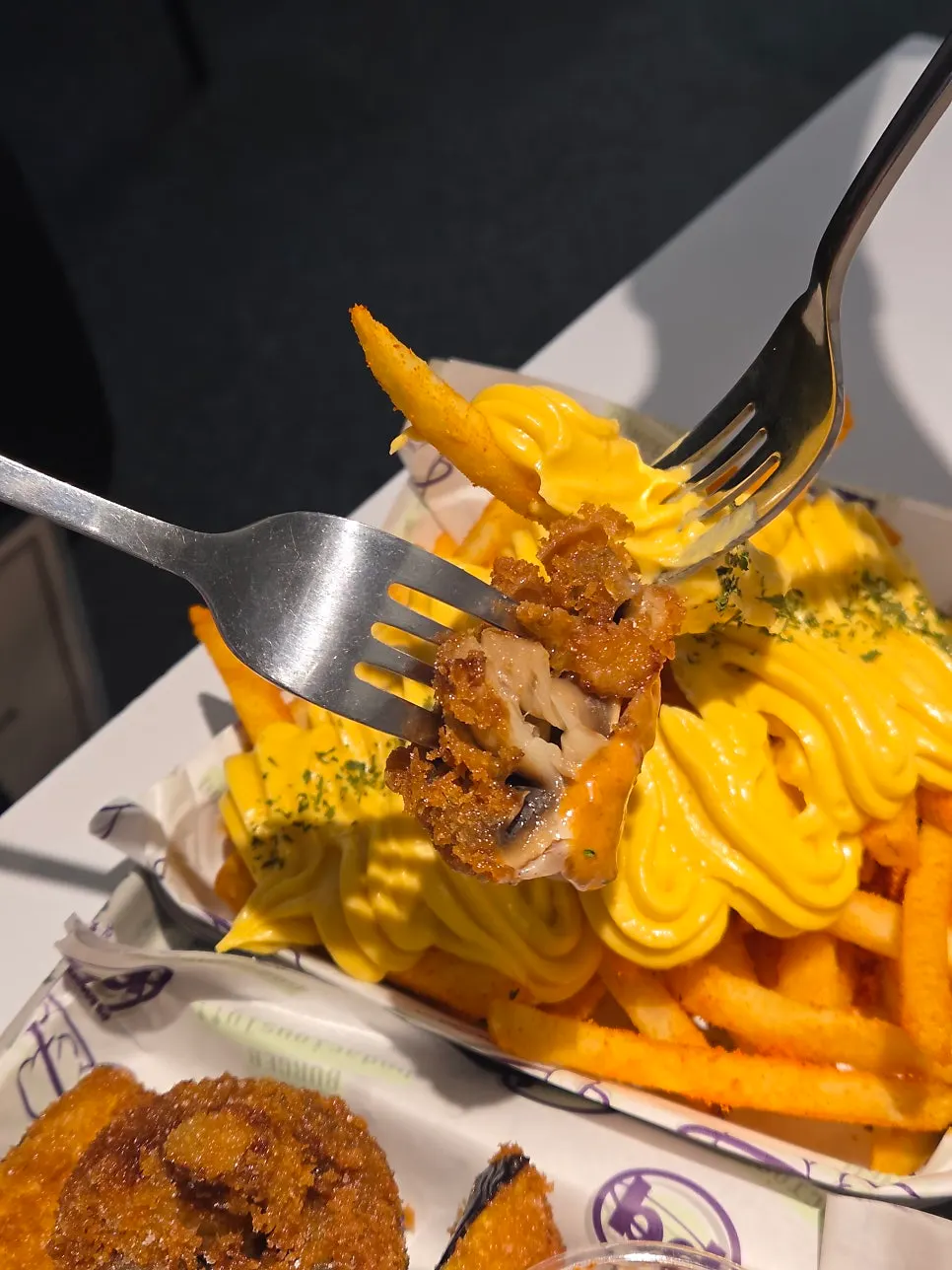 Plate of garlic-scented butter garlic fries