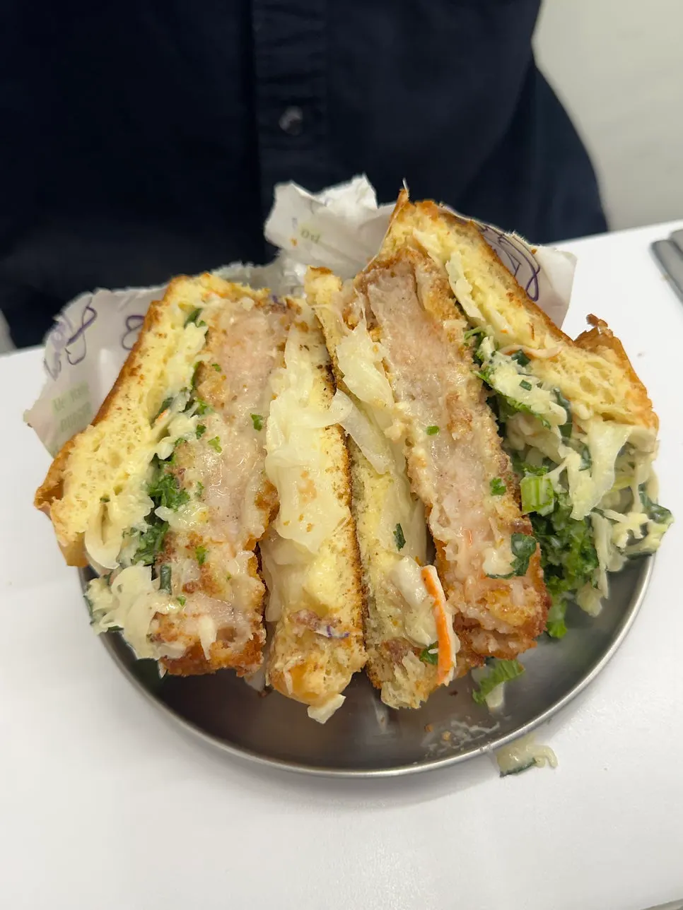 Wasabi Shrimp Burger with plump shrimp patty