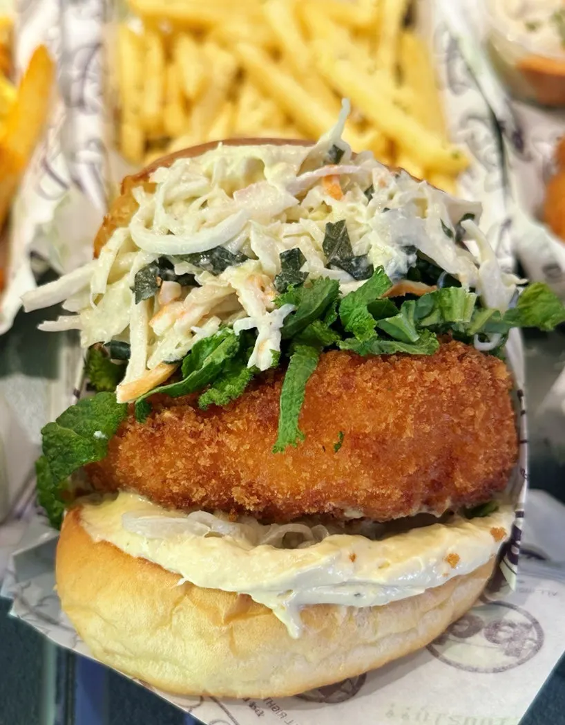 Grilled Shrimp Avocado burger