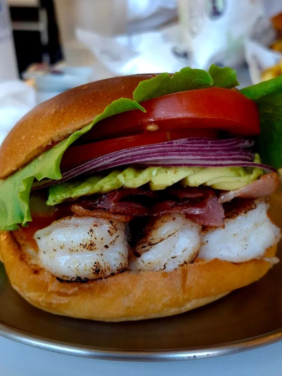 bd Grilled Shrimp Avocado burger