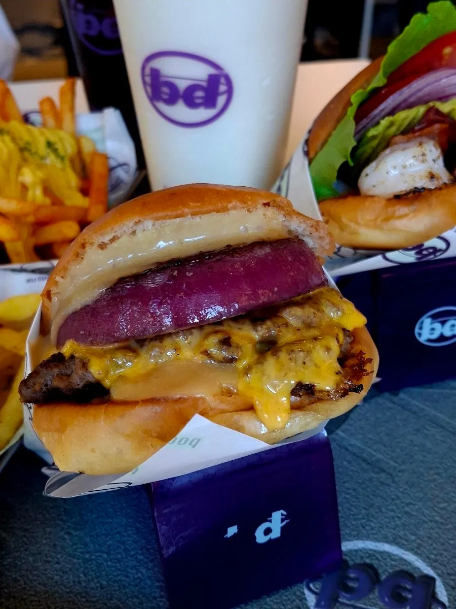 Double cheese burger at bd Burger Seongsu