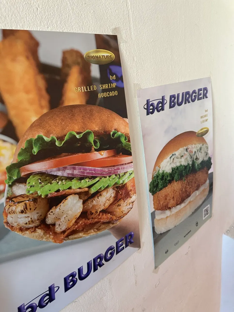 Entrance signage at bd Burger Seongsu